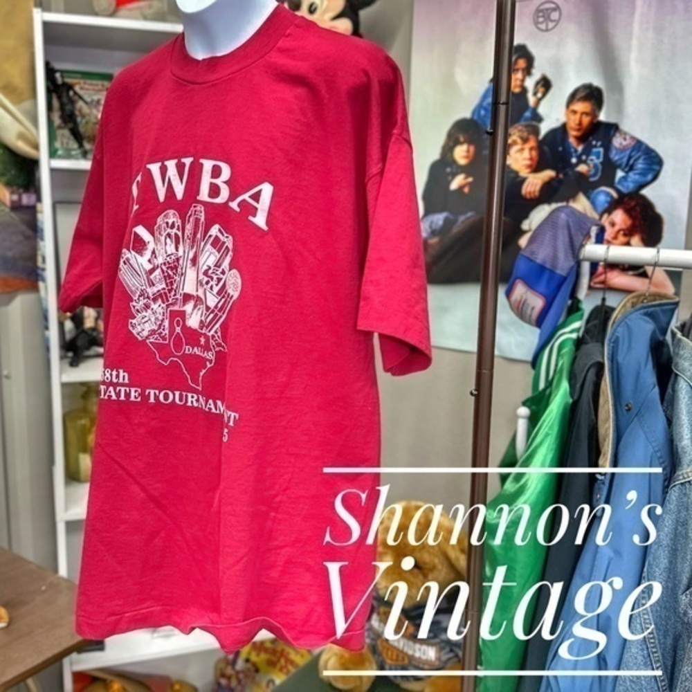 TWBA 1995 Bowling tournament VNTG made in USA sz XL tee A22